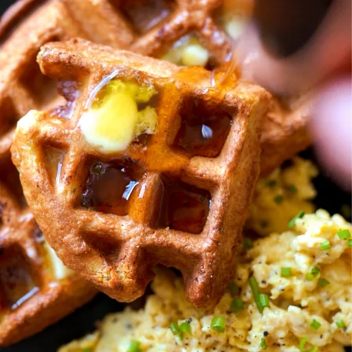 Crisp (!!) Gluten Free & Keto Sourdough Waffles
