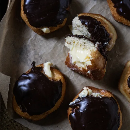 (2g net carb!) Keto Boston Cream Donuts 🍩