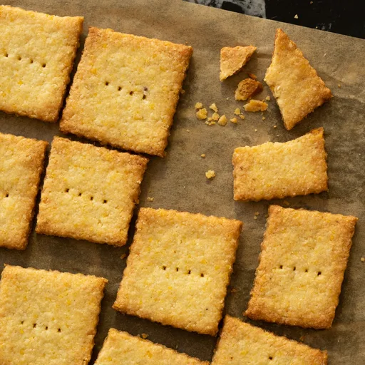 (Almond Flour!) Low Carb Cornbread Crackers 🌽