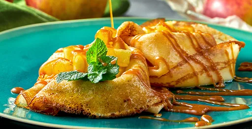 Panqueques de Manzana con Caramelo