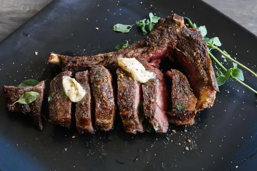 Easy Air Fryer Ribeye Steak with Compound Butter