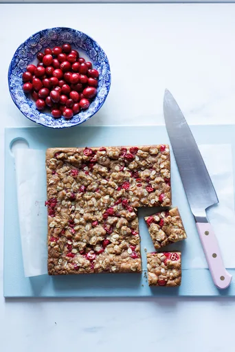 Rhubarb Blondies