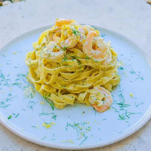 Pasta con Langostinos al Limón