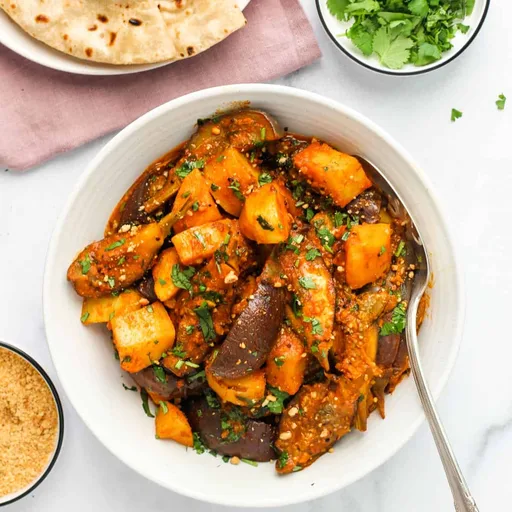 25-Minute Eggplant Potato Curry (Aloo Baingan)