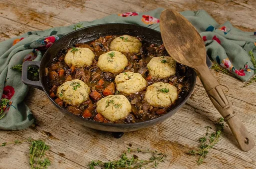Estofado de Ternera al Vino Tinto con Dumplings