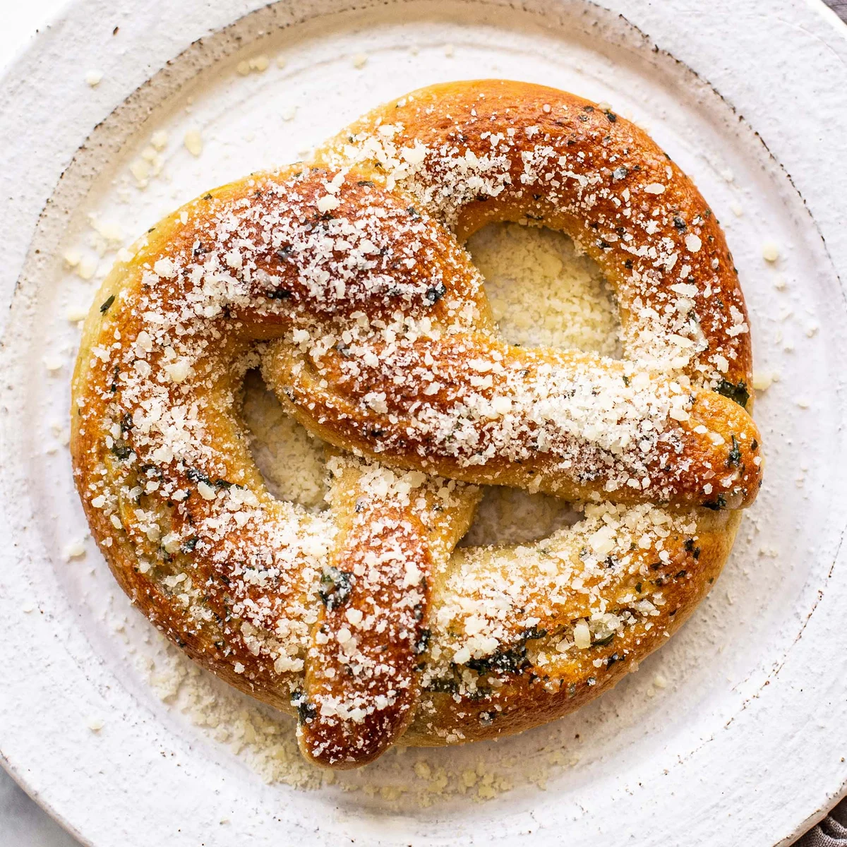 Garlic Parmesan Soft Pretzels