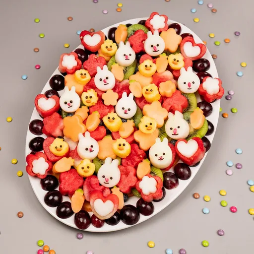 Plato de fruta: ideas de postre o desayuno para Pascua