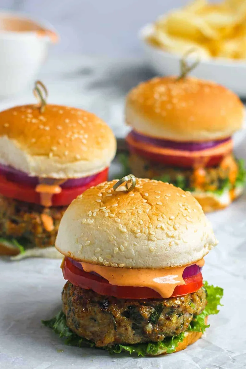 Masala Chicken Burgers