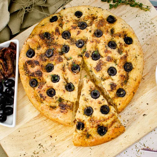Pan Focaccia (con Aceitunas y Hierbas)