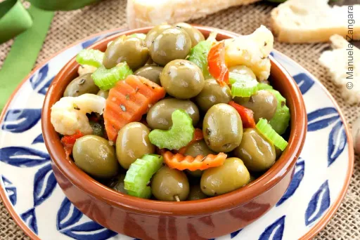Receta de aceitunas Schiacciate