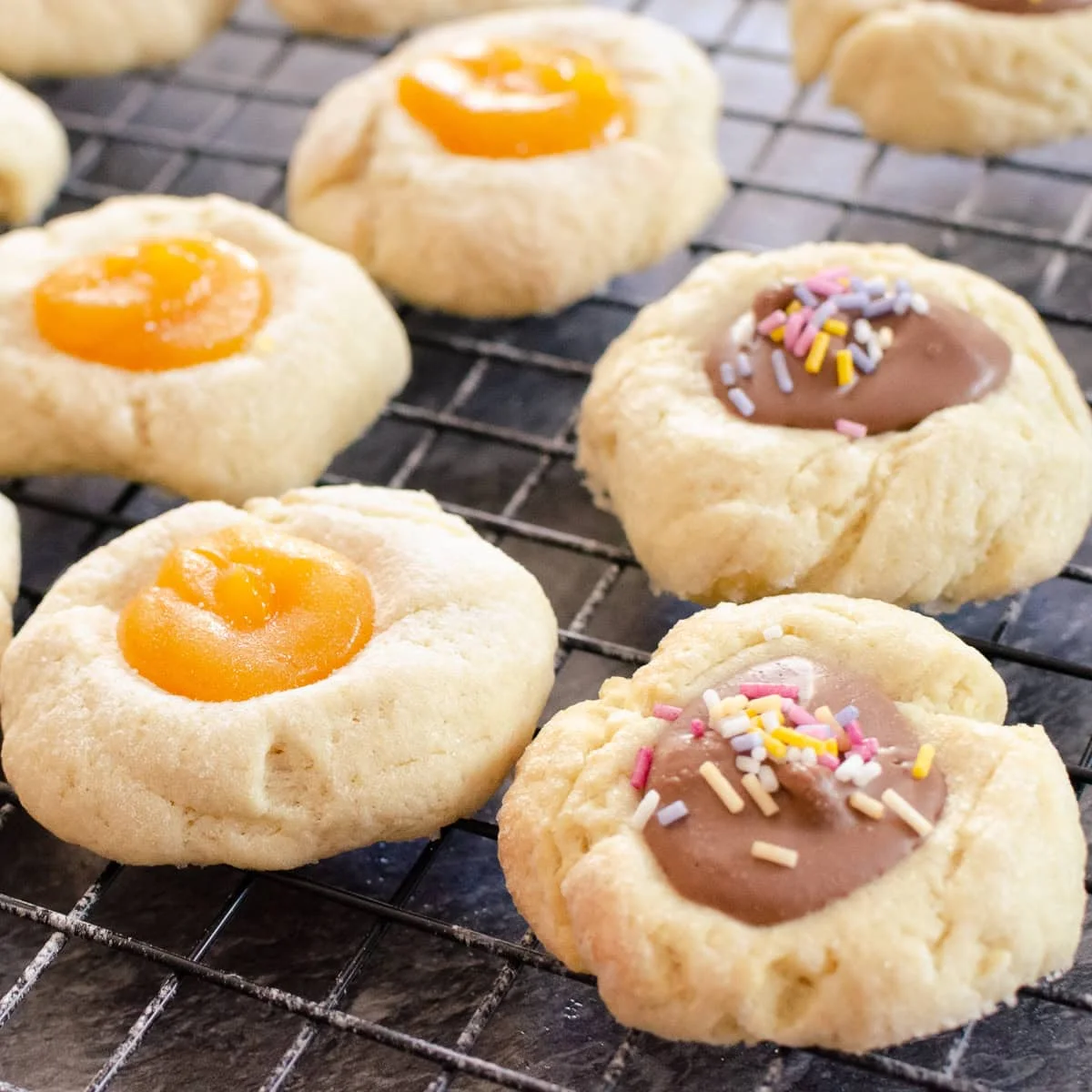 Thumbprint Cookies - Curd, Jam or Chocolate