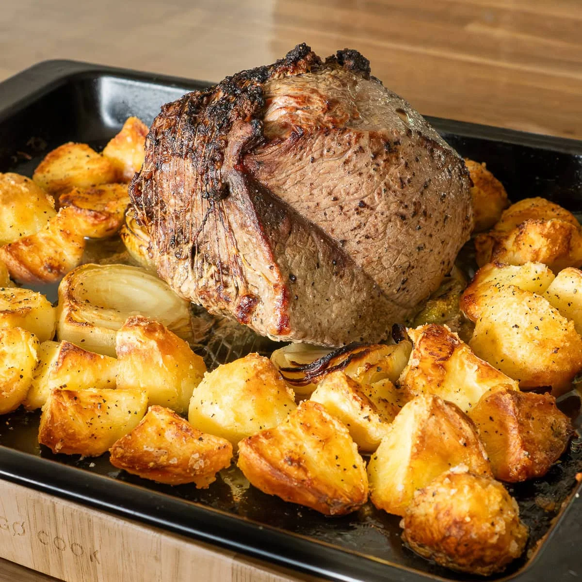Roast Top Rump Beef and Roast Potatoes