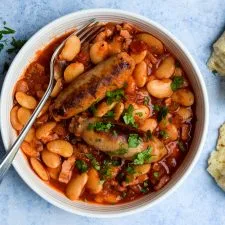 Slow Cooker Sausage & Butter Bean Casserole