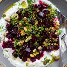 Whipped Feta with Beetroot, Dill & Pistachios