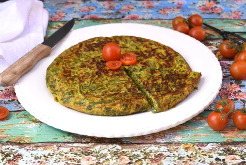 Green bean omelette