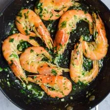 Hot King Prawns In Garlic Butter