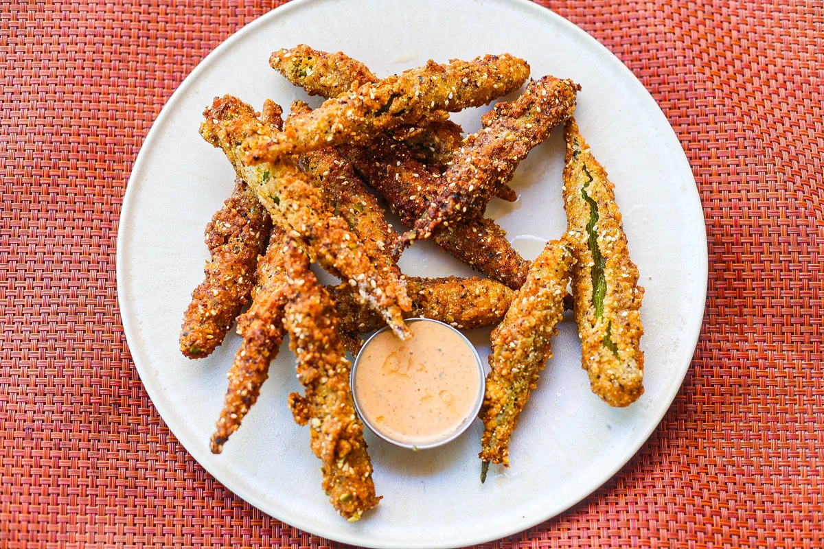 Pan-Fried Whole Okra