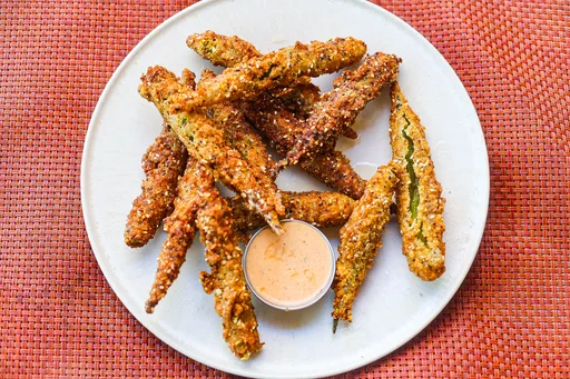 Pan-Fried Whole Okra