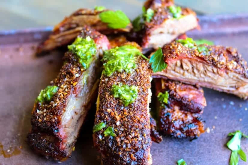 Slow-Smoked Lamb Ribs with Fennel Rub