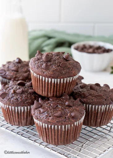 Healthy Chocolate Zucchini Muffins