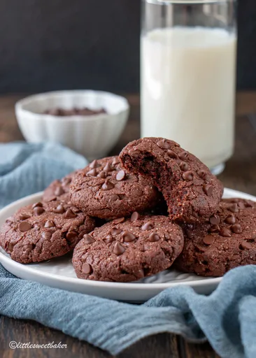 Healthy Double Chocolate Cookies