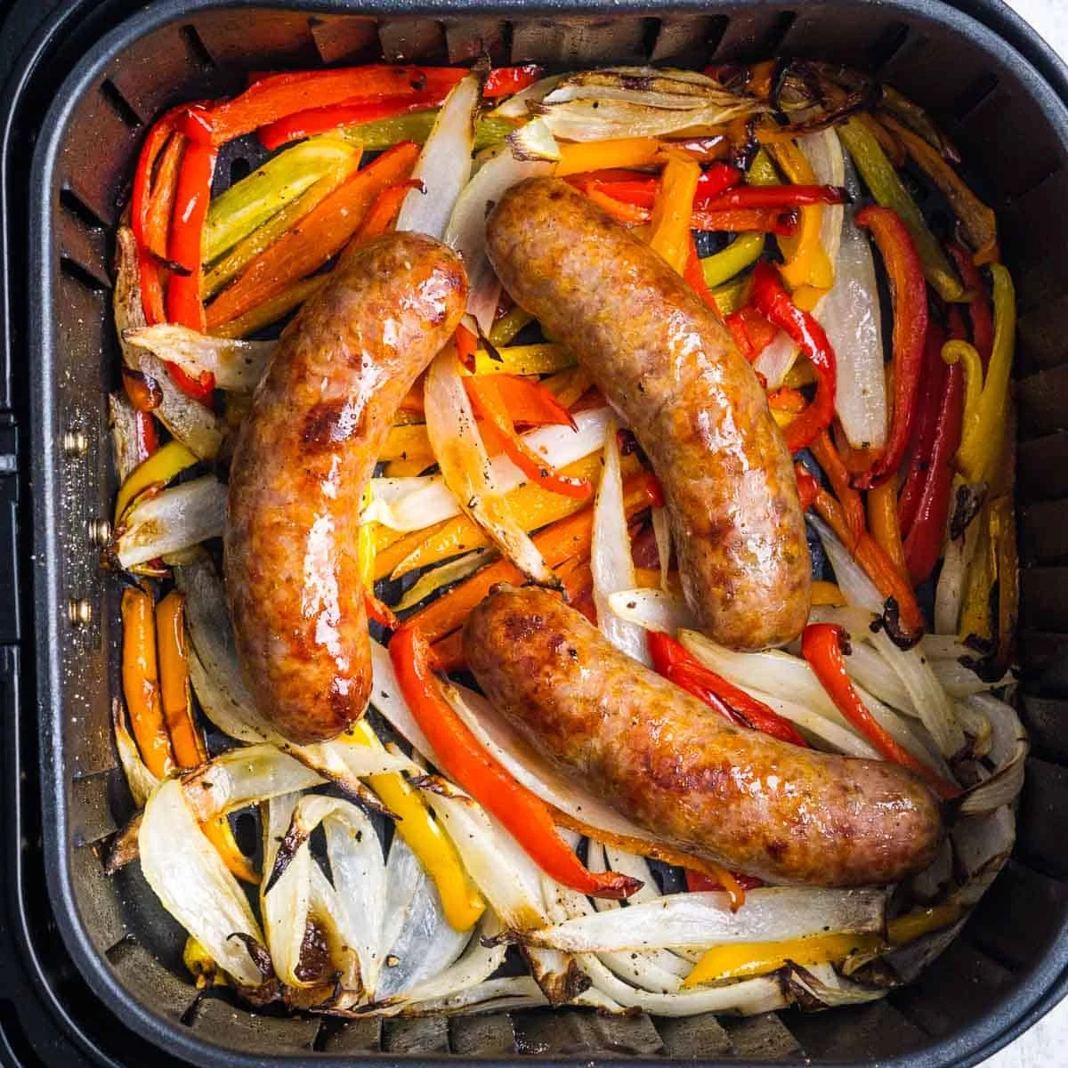 Juicy Air Fryer Sausage and Peppers