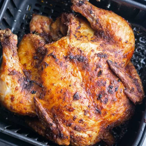 Pollo entero en freidora de aire