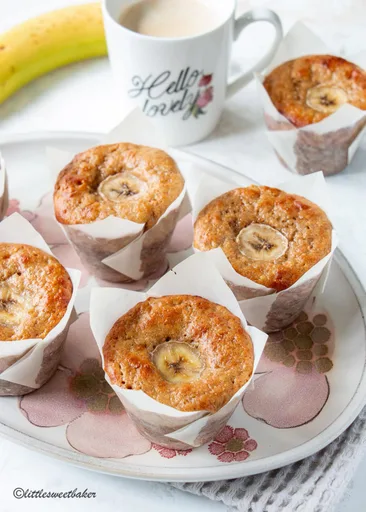 Muffins de plátano ricos en proteínas