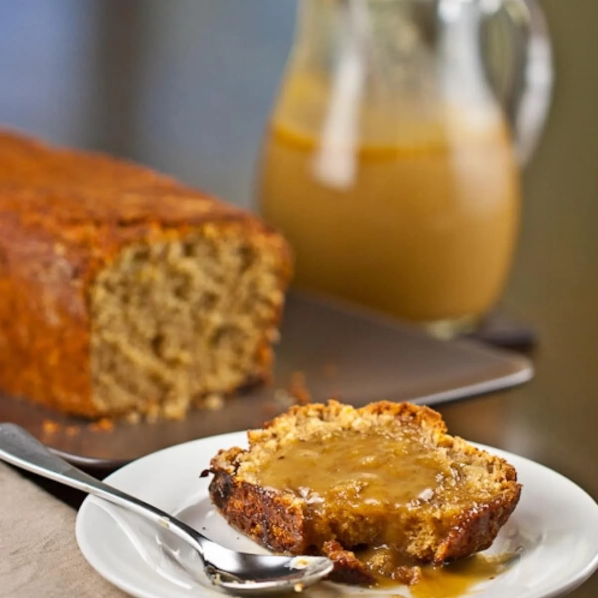 Pudín de plátano y caramelo