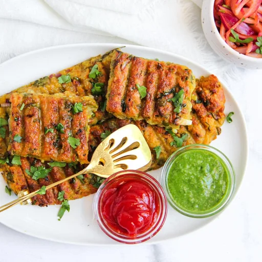 Brochetas Vegetarianas al Horno con Paneer