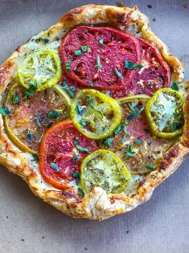 Easy Heirloom Tomato Galette With Puff Pastry and Feta