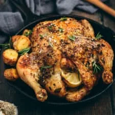 Pollo asado a la griega