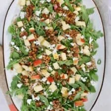 Arugula Salad with Farro, Apple and Pumpkin Spice Pepitas