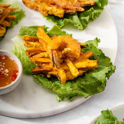 Bánh Tôm (Vietnamese Shrimp and Sweet Potato Fritters)