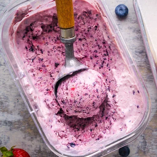 No Churn Berry Ice Cream