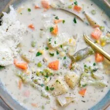 Veggie-Loaded Creamy Vegetable Soup (no dairy!)