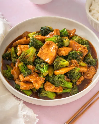 Pollo con brócoli al estilo chino
