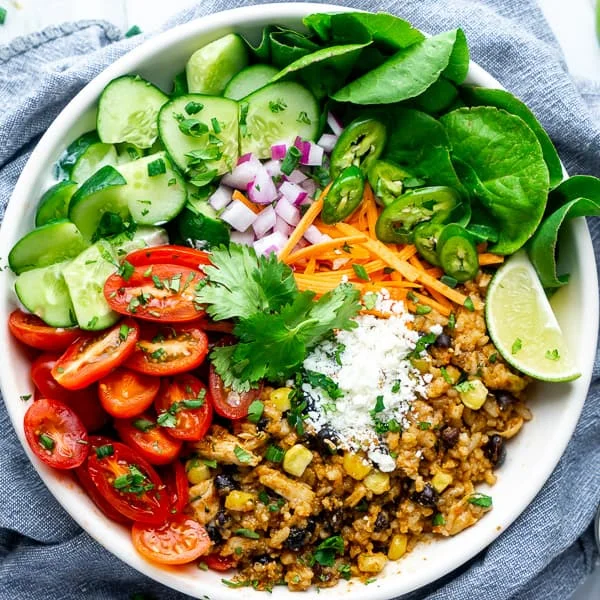 Instant Pot Chicken Burrito Bowl
