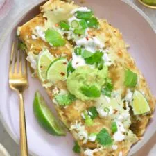 30-Minute Green Chicken Enchiladas (with Greek yogurt!)