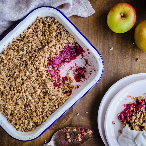Apple & Blackberry Crumble