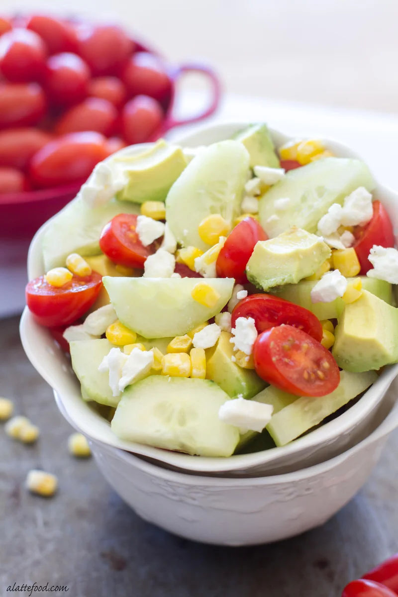 English Cucumber and Tomato Salad