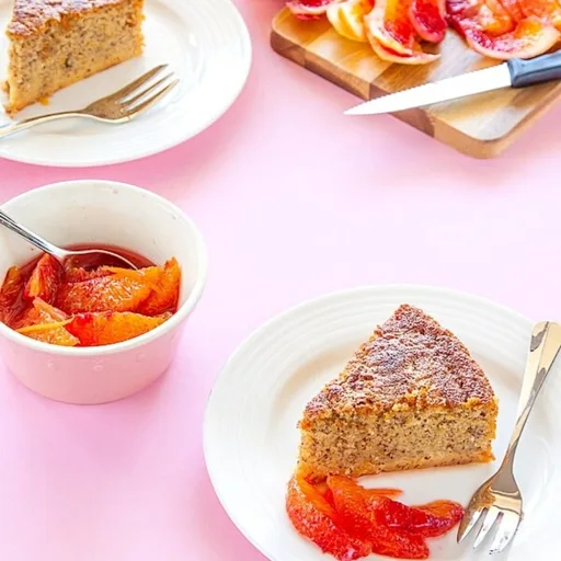 Pastel de naranja Sanguina sin gluten y sin azúcar