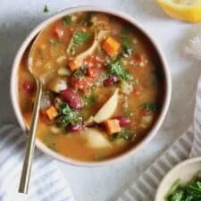 Healthy 1-Hour Minestrone Soup with Beans