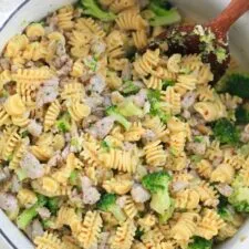 Sausage Pasta with Broccoli, Parmesan, and Olive Oil