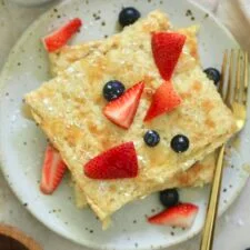 Panquecas de cottage na assadeira (20 g de proteína!)