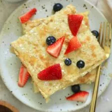 Panquecas de cottage na assadeira (20 g de proteína!)
