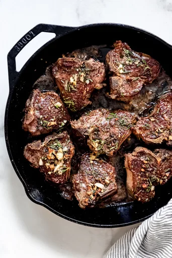 Chuletas de cordero a la sartén
