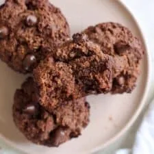 Vegan Chocolate Banana Muffins (no added sugar!)