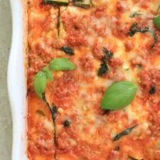 Zucchini Lasagna with Turkey (and cottage cheese!)