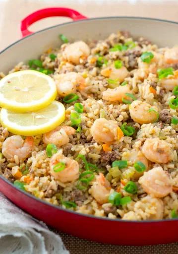 Easy Dirty Rice with Shrimp
